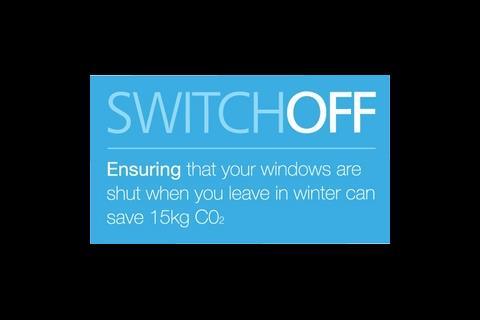 Ensuring that your windows are shut when you leave in winter can save 15kg CO2